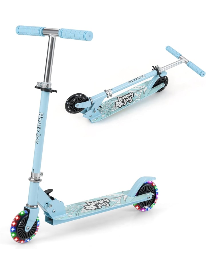 COSTWAY Scooter mit LED-Räder ab 3 Jahren in Hellblau günstig kaufen onesize