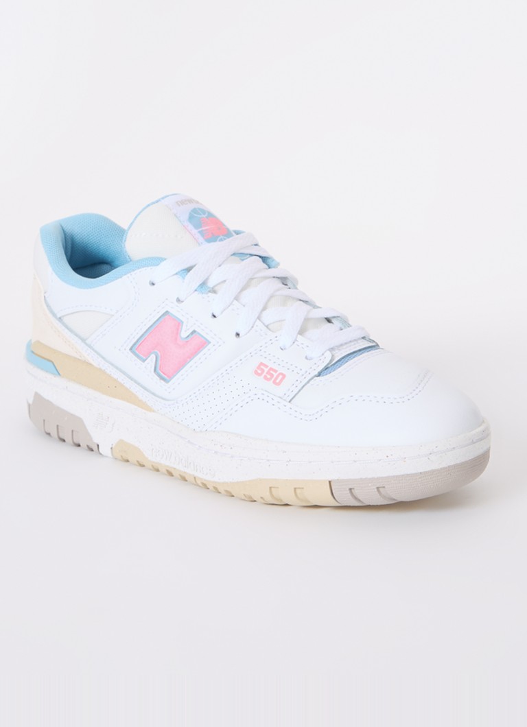 Teniși New Balance 550 din piele cu detalii întoarsă