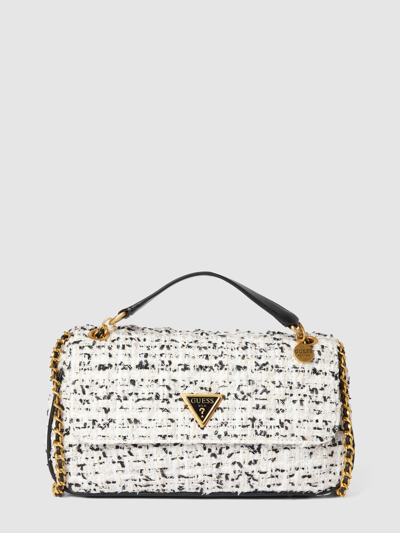 Crossbody Bag mit Allover-Muster in weiß