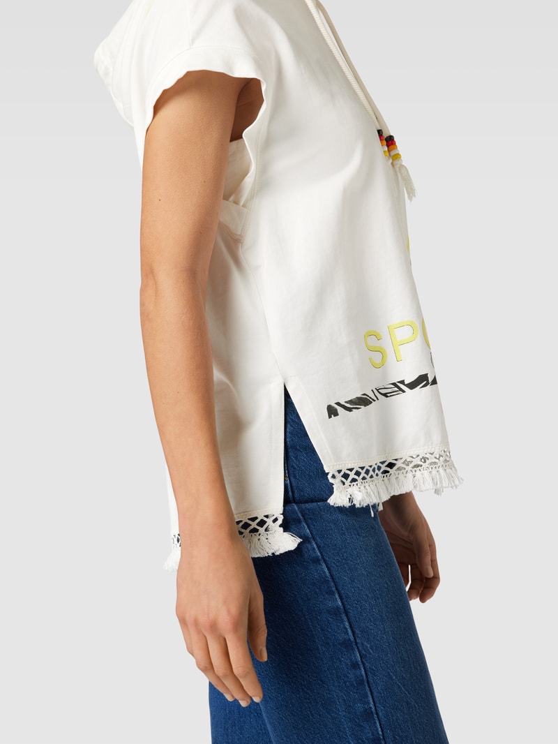 Sweatshirt mit Kapuze in offwhite