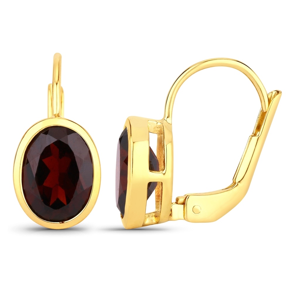 Rafaela Donata Boucles doreilles Argent sterling Grenat en Or jaune Bijoux