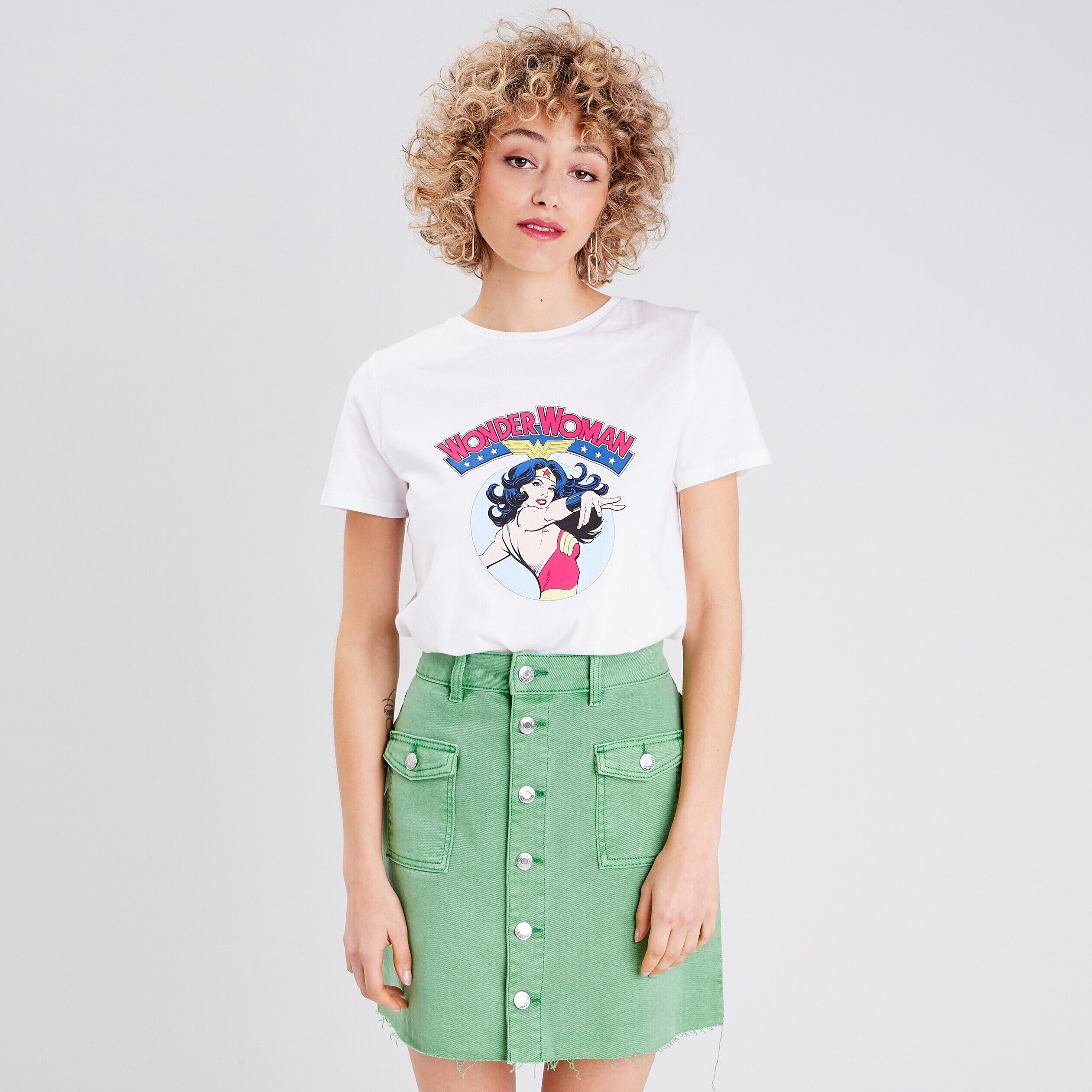 T-shirt Wonder Woman ecru femme | Cache Cache