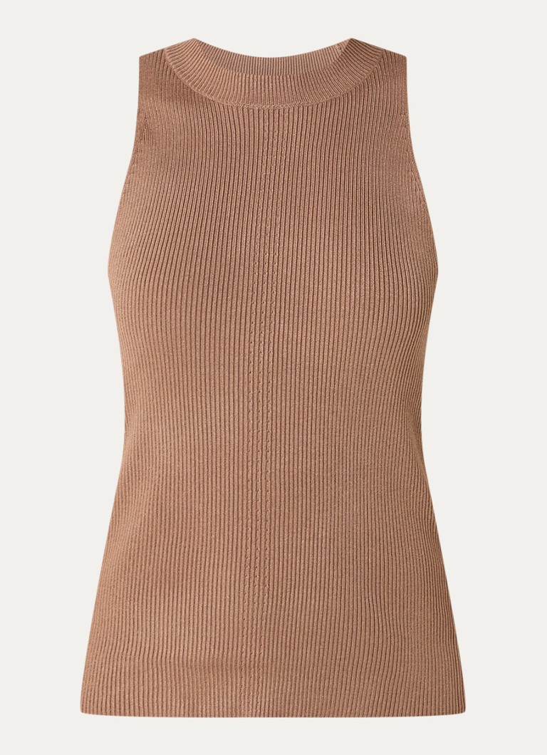 Selected Femme Solina fine-knit top with ribbed structure