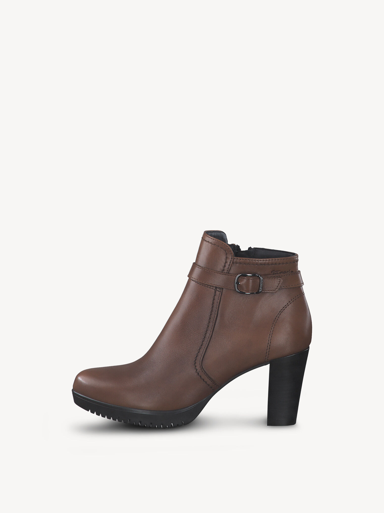 Bottine en cuir - marron