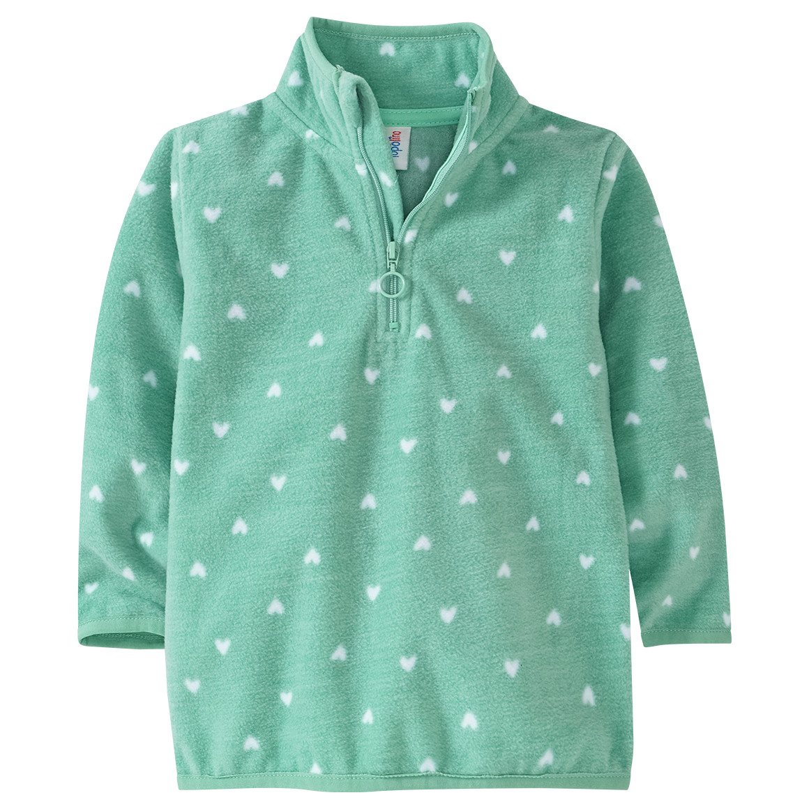 Mädchen Fleeceshirt mit Stehkragen