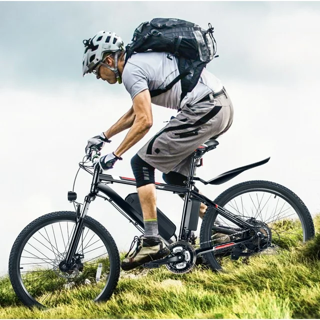 Gocio 500W Electric Bike 26 Electric Bicycle for Adults with Cruise Control System Ebike, Mountain Bike with Removable 375Wh Lithium-Ion Battery 50 Miles, 21 Speed Commuter Bike for Man Woman