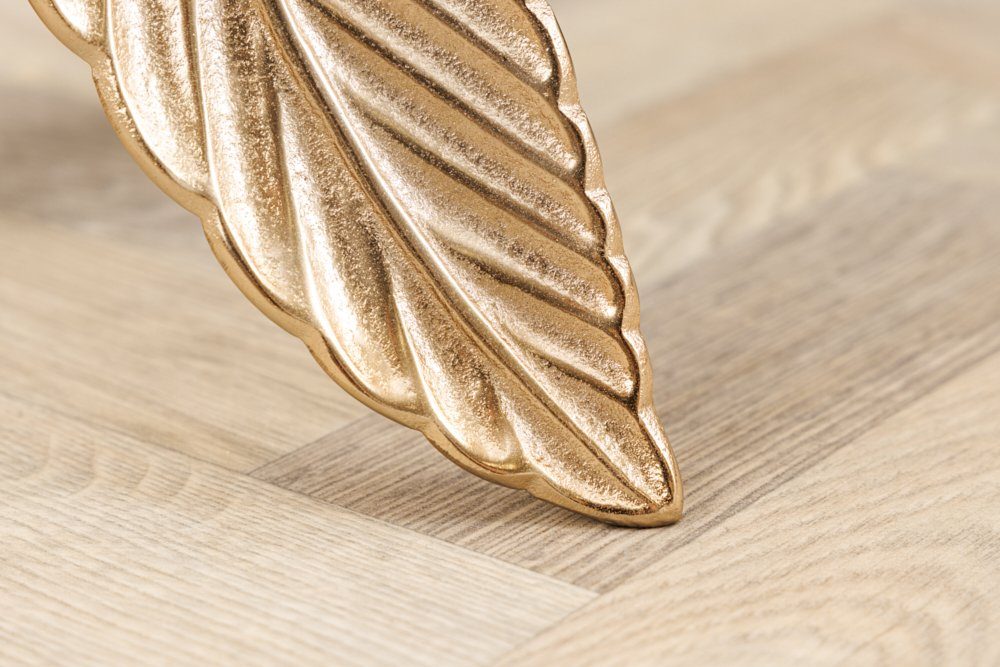 riess-ambiente Beistelltisch FEATHER 65cm gold (Einzelartikel, 1-St), Wohnzimmer · Glas · Metall · rund · Handarbeit · Modern Design