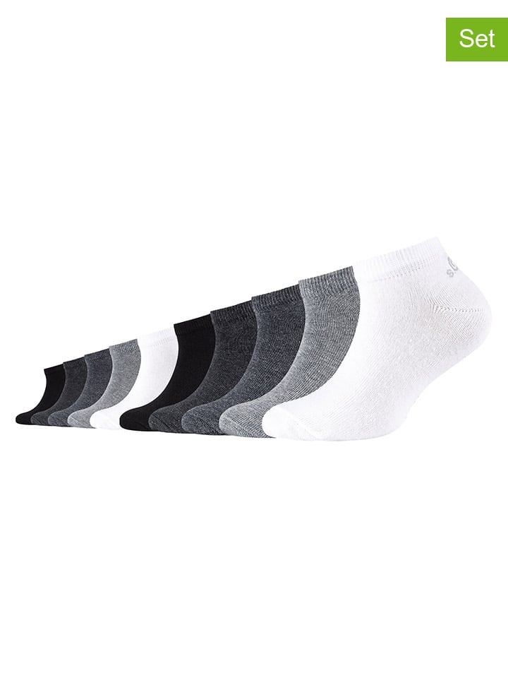 s.Oliver 10er-Set: Sneakersocken in Weiß/ Grau/ Schwarz günstig kaufen