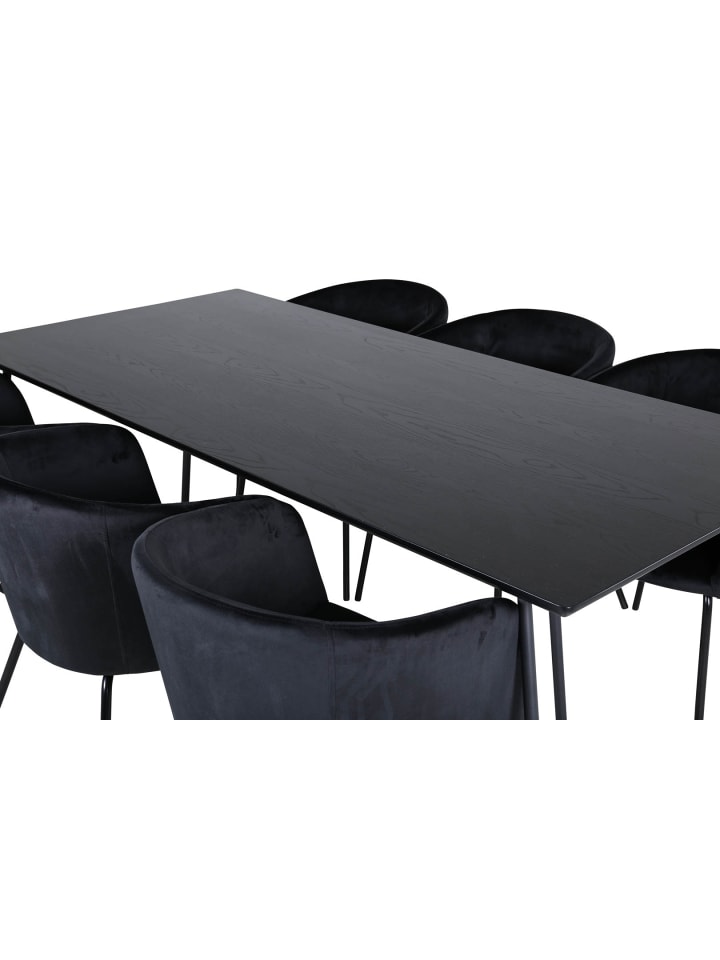 ebuy24 Essgruppe Pippi 1 (7-teilig) Schwarz 90 x 190 cm günstig kaufen onesize