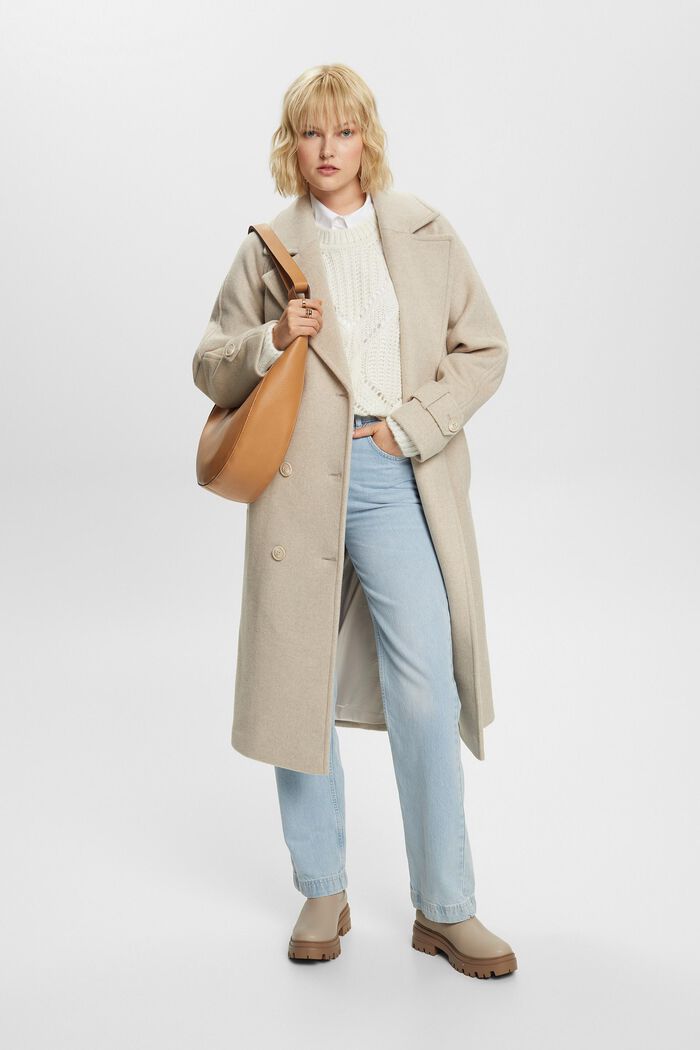 Trenchcoat aus Wollmix