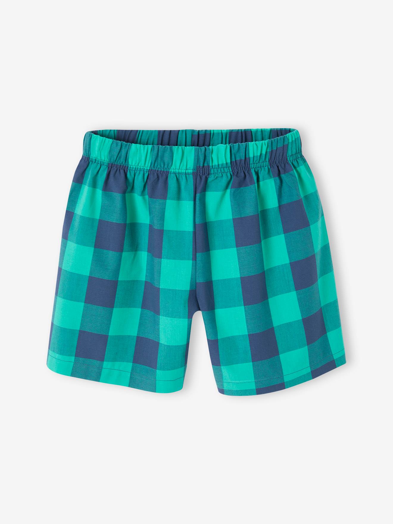 Vertbaudet Jungen Sommer-Schlafanzug mit Skater-Print Oeko-Tex - aquamarine