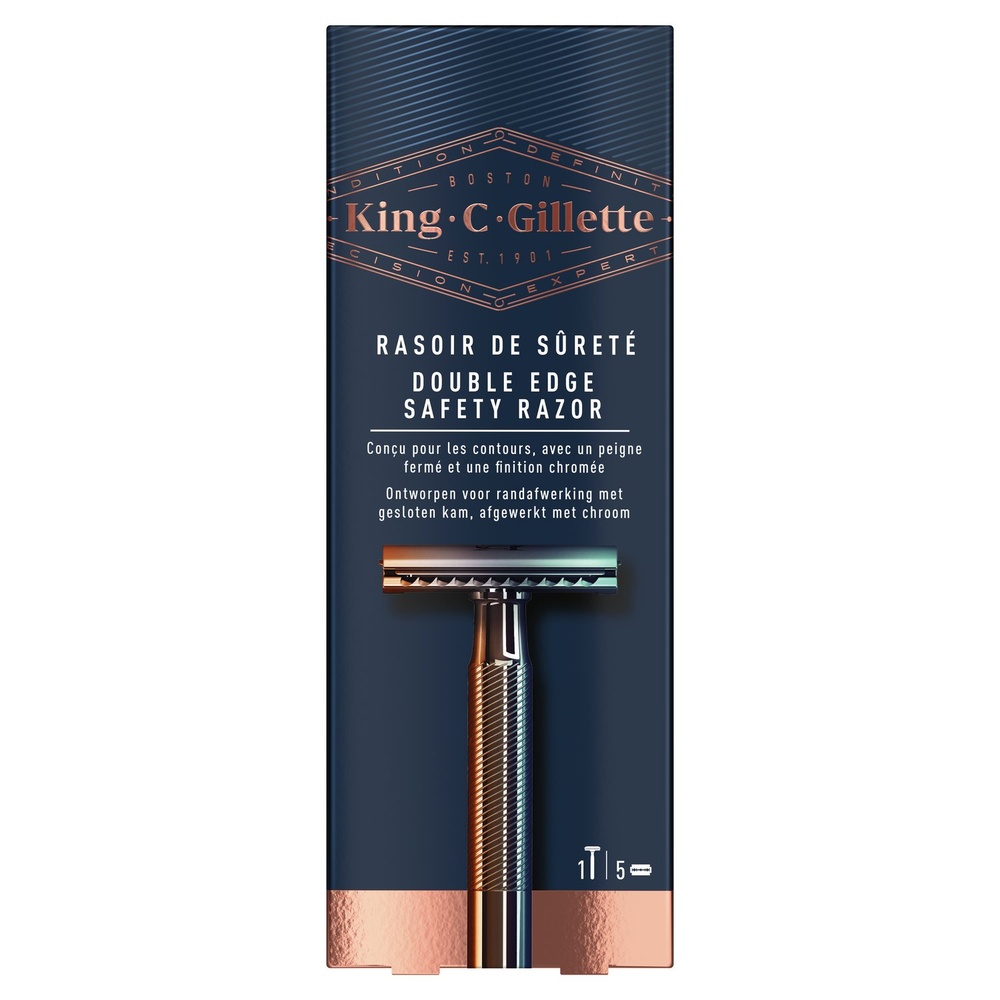 gillette King C. Gillette Rasoir De Sûreté - 5 Lames Rasoirs
