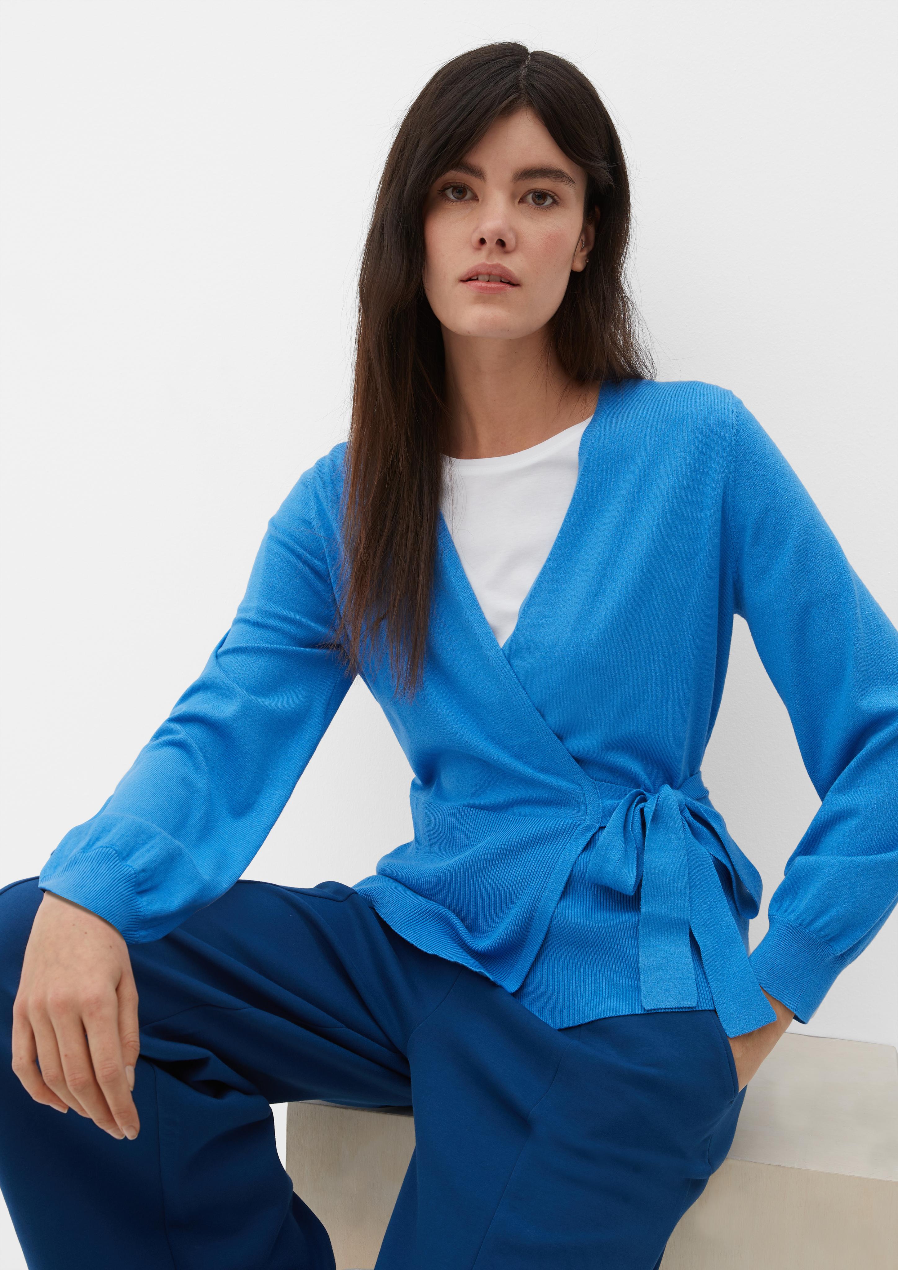 Strickjacke in Wickeloptik  2125658-5547