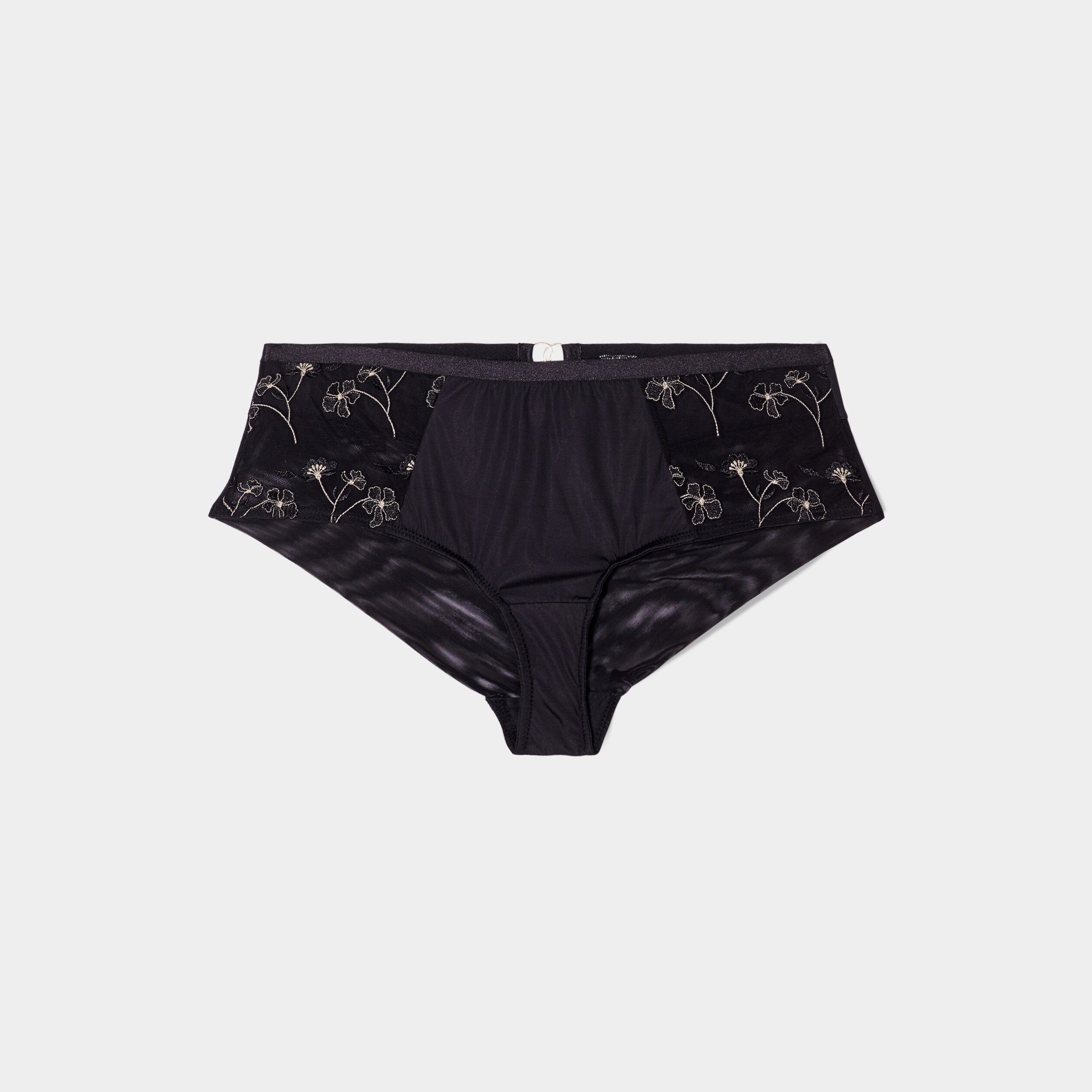 Shorty avec borderie noir femme grande taille | La Halle