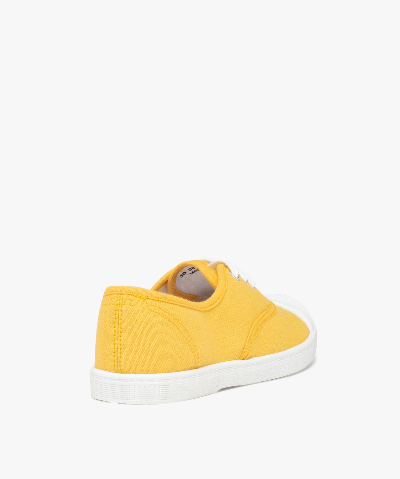 Baskets femme en toile à bout renforcé jaune | GEMO