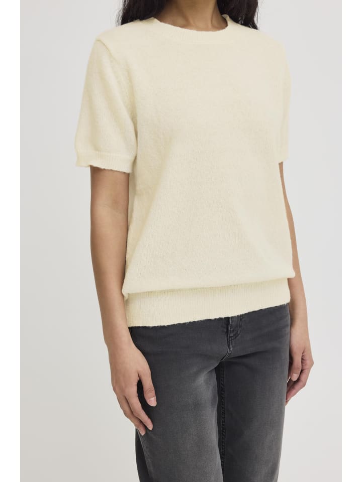 ICHI Rundhalsshirt in Natur günstig kaufen