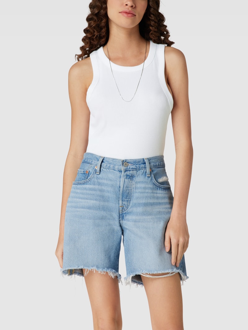 Tanktop mit Feinripp in weiss