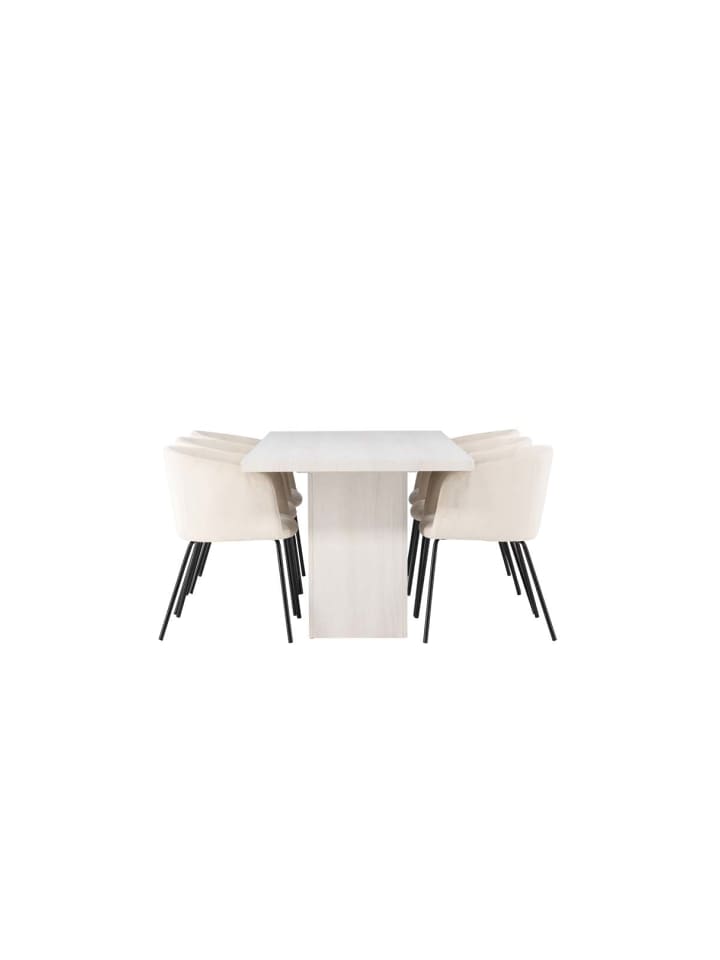 ebuy24 Essgruppe Olga 9 ( 7-teilig) Weiß 90 x 200 cm günstig kaufen onesize