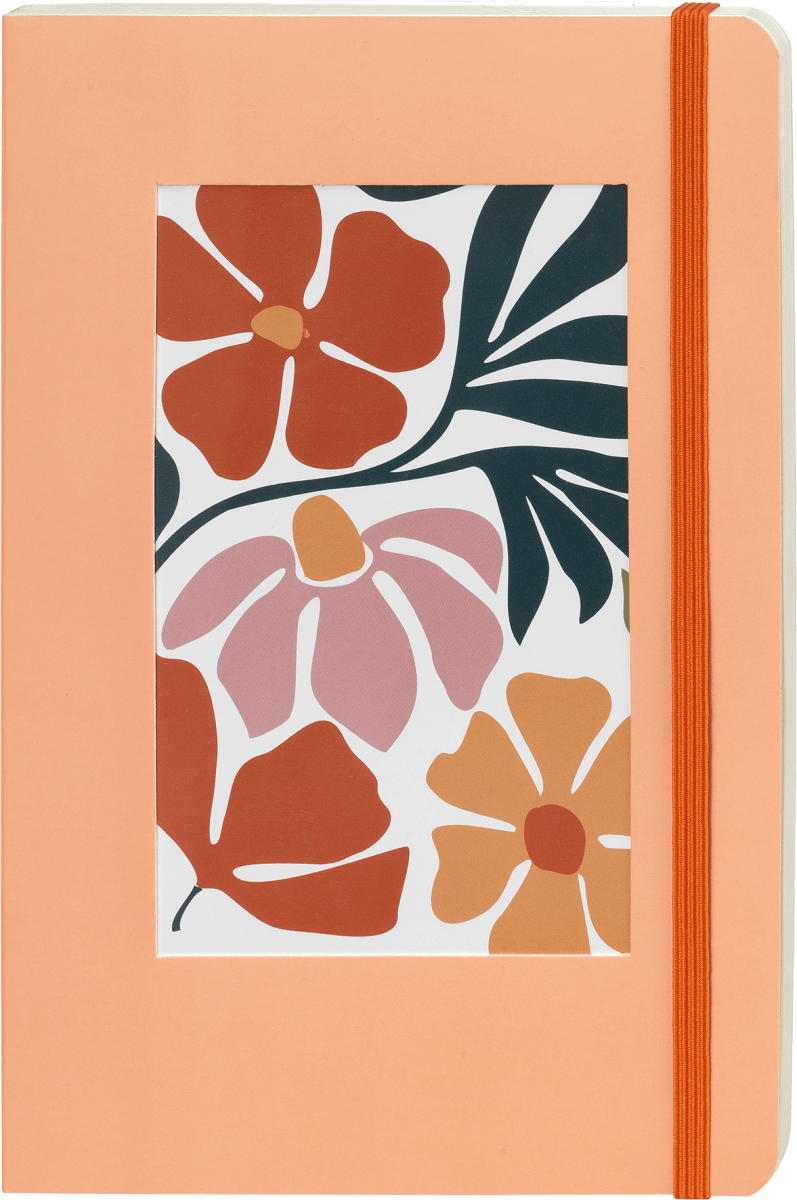 Foto Notizbuch Blumen orange, 1 St