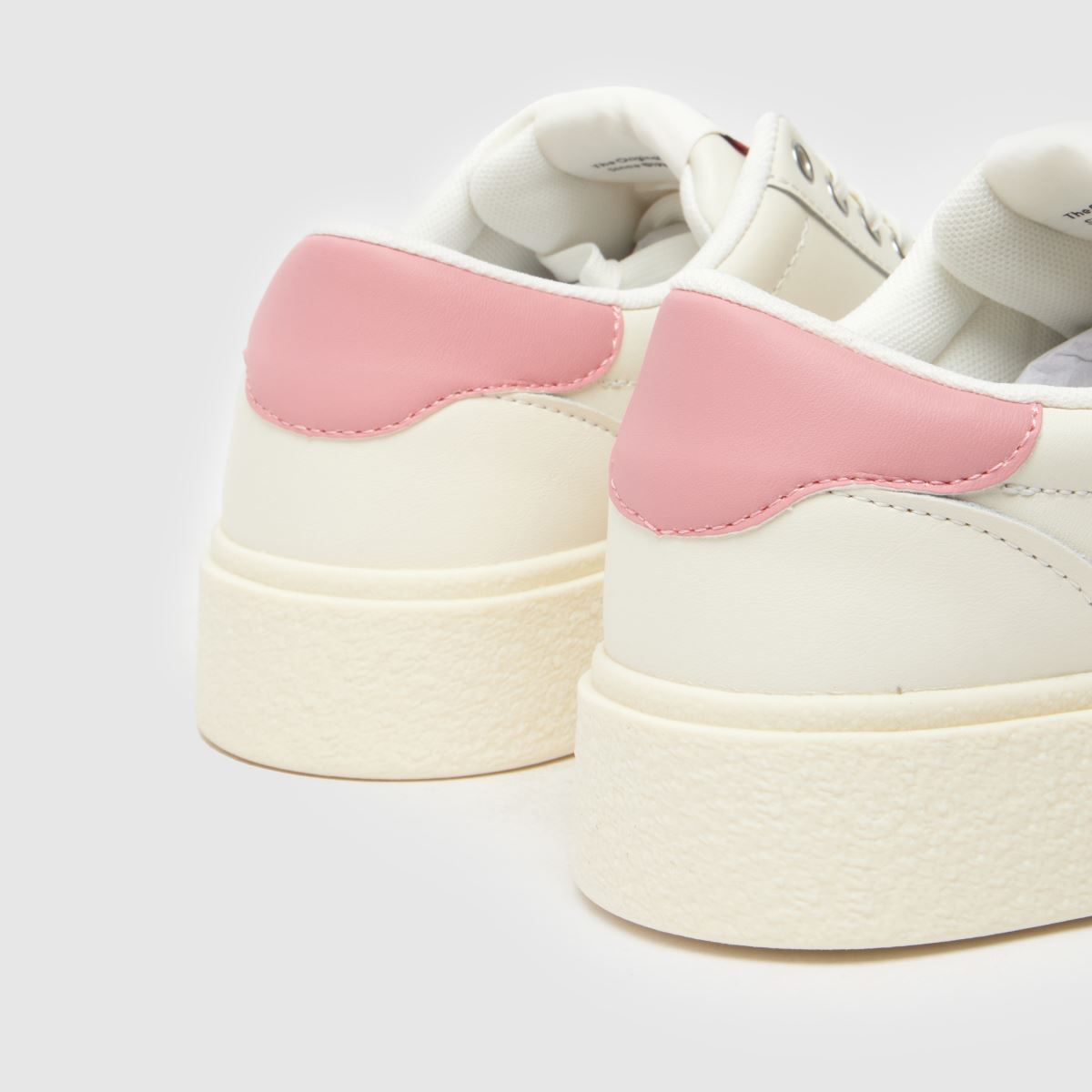 Tommy Jeans – Foxing – Vita och rosa plattformsneakers