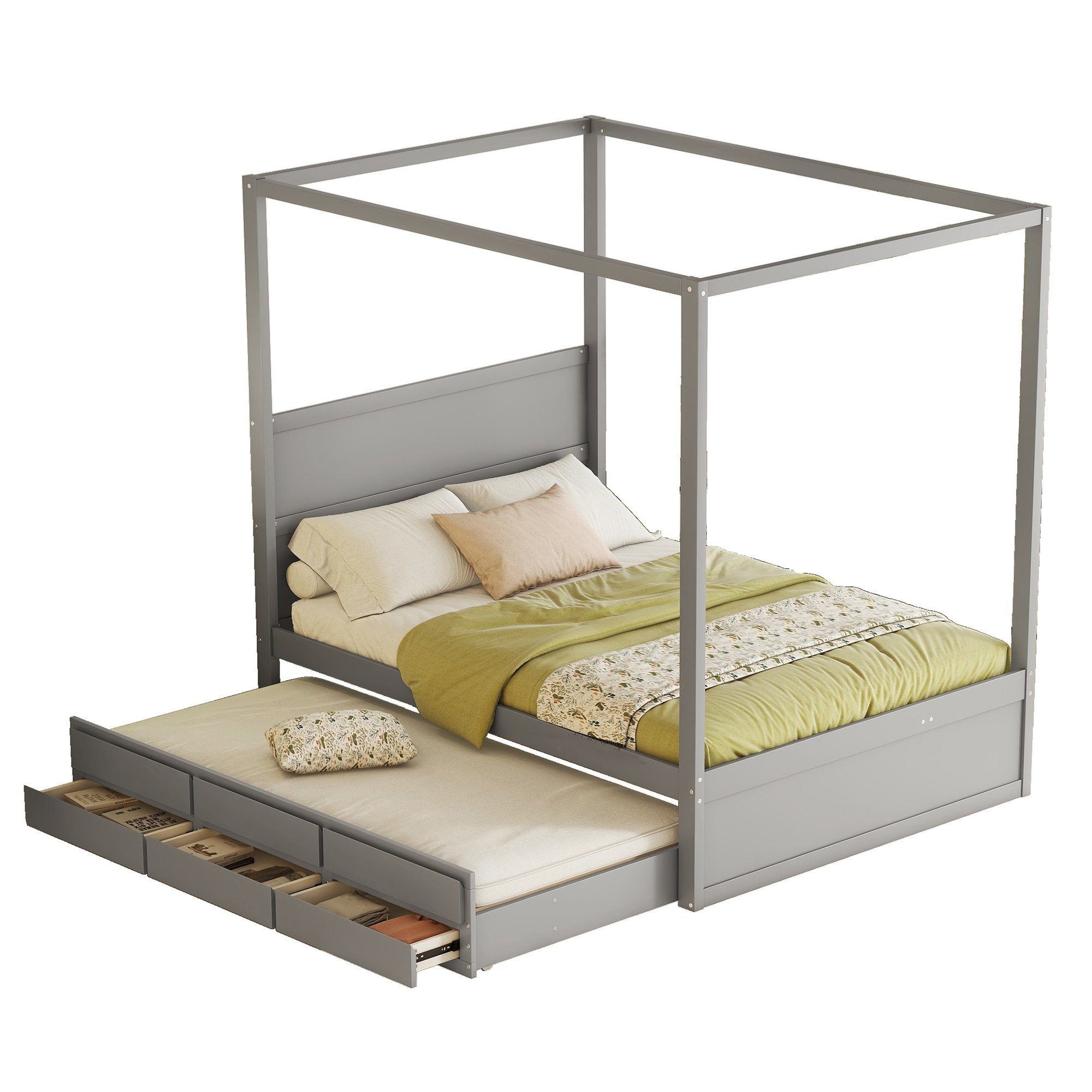 HAUSS SPLOE Himmelbett Himmelbett Kinderbett Holzbett Bettgestell Doppelbett