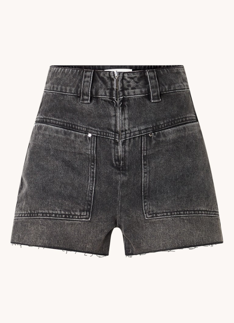 Pantaloni scurți din denim cu talie înaltă, croială dreaptă, David for ba&sh
