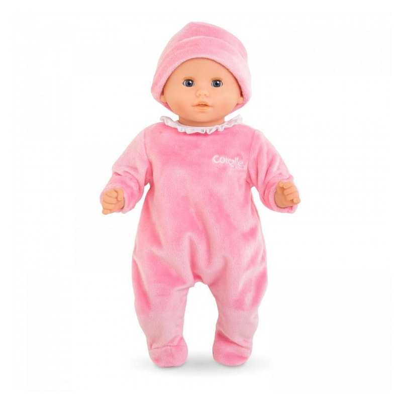 Pyjama rose et bonnet pour poupon 30cm