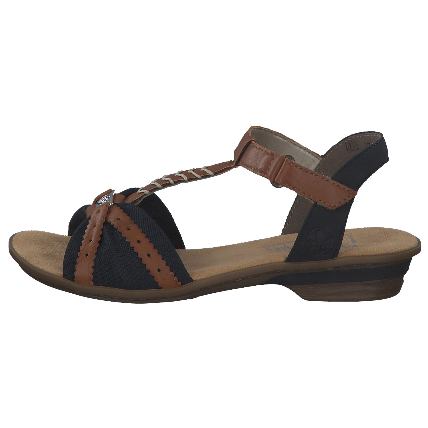 Rieker 63499, Klassische Sandalen, Damen, pazifik/cayenne/pazifik