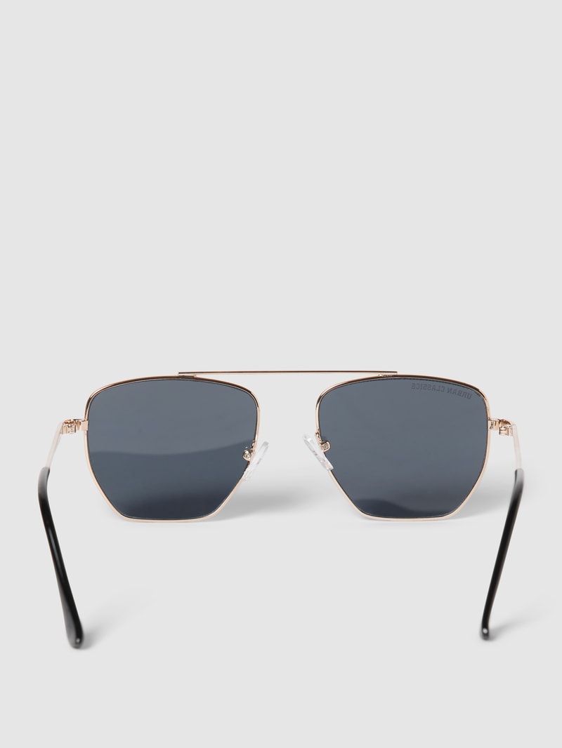 Sonnenbrille mit geradem Steg Modell 'Denver' in gold