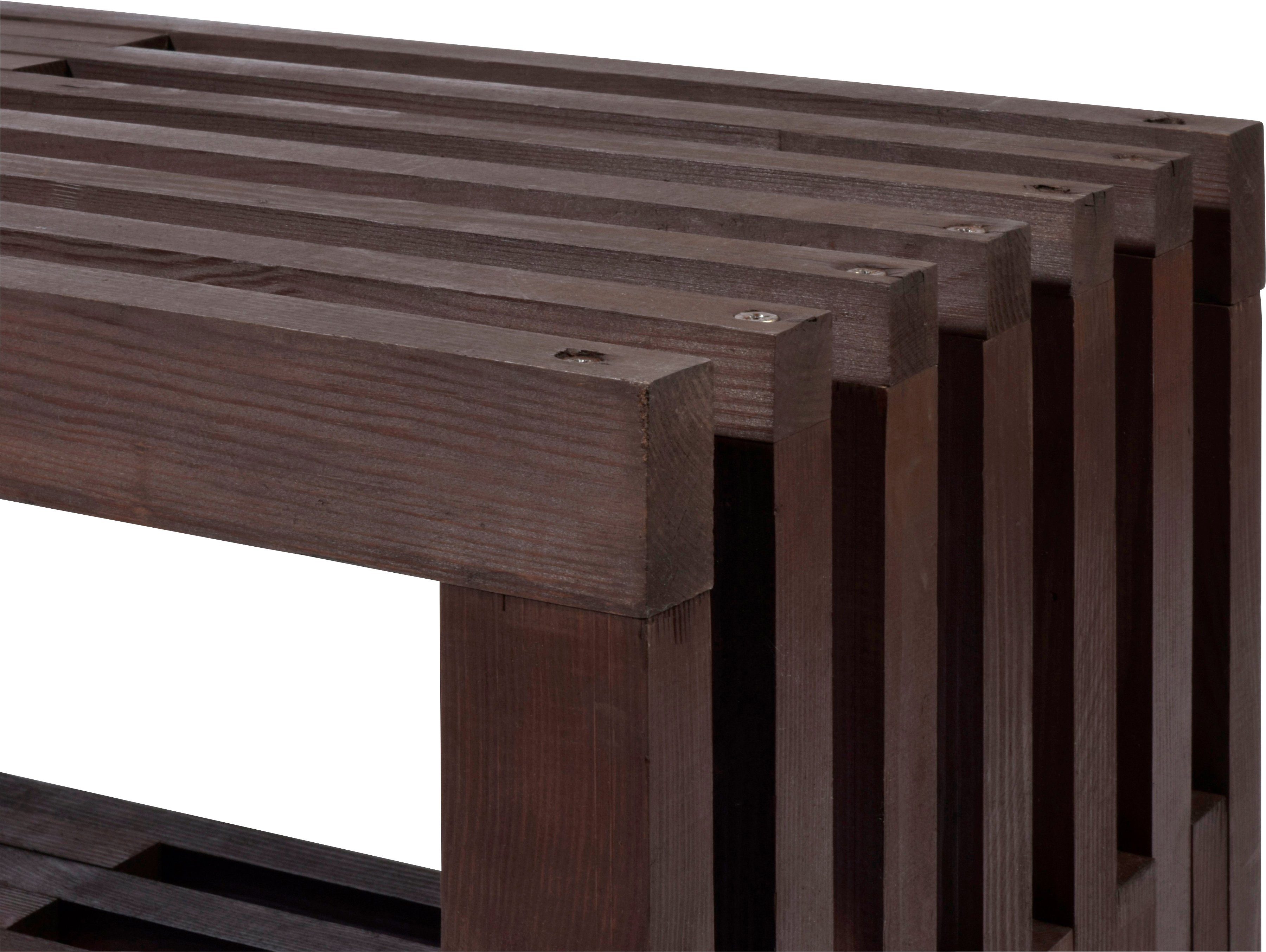 dobar Kaminholzregal Svensson, BxTxH:138x31x45 cm, Gartenbank mit Stauraum