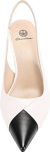ekonika Sling-Pumps mit eleganter Kontrast-Spitze