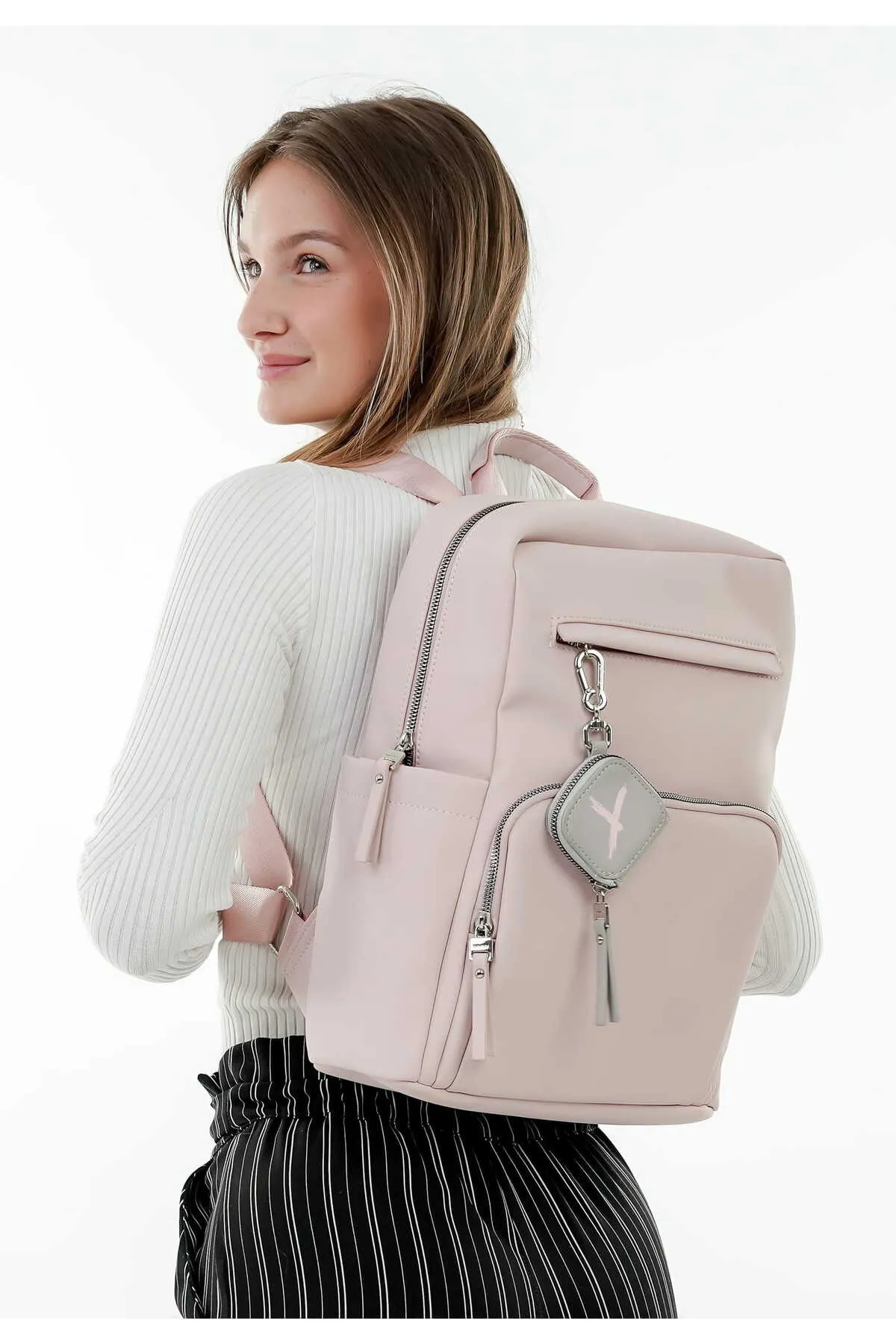SURI FREY  Rucksack - Rosa - Unifarben