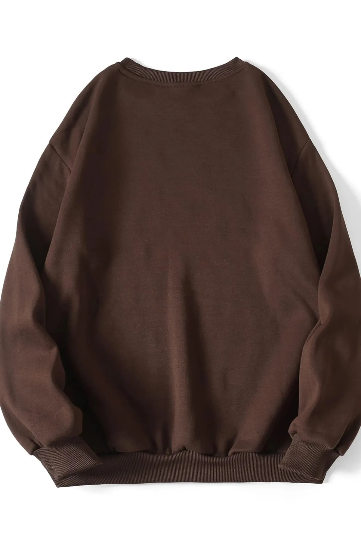 MODAGEN  Unisex-Sweatshirt mit Rundhalsausschnitt, braun, Los Angeles, bedruckt, Oversize