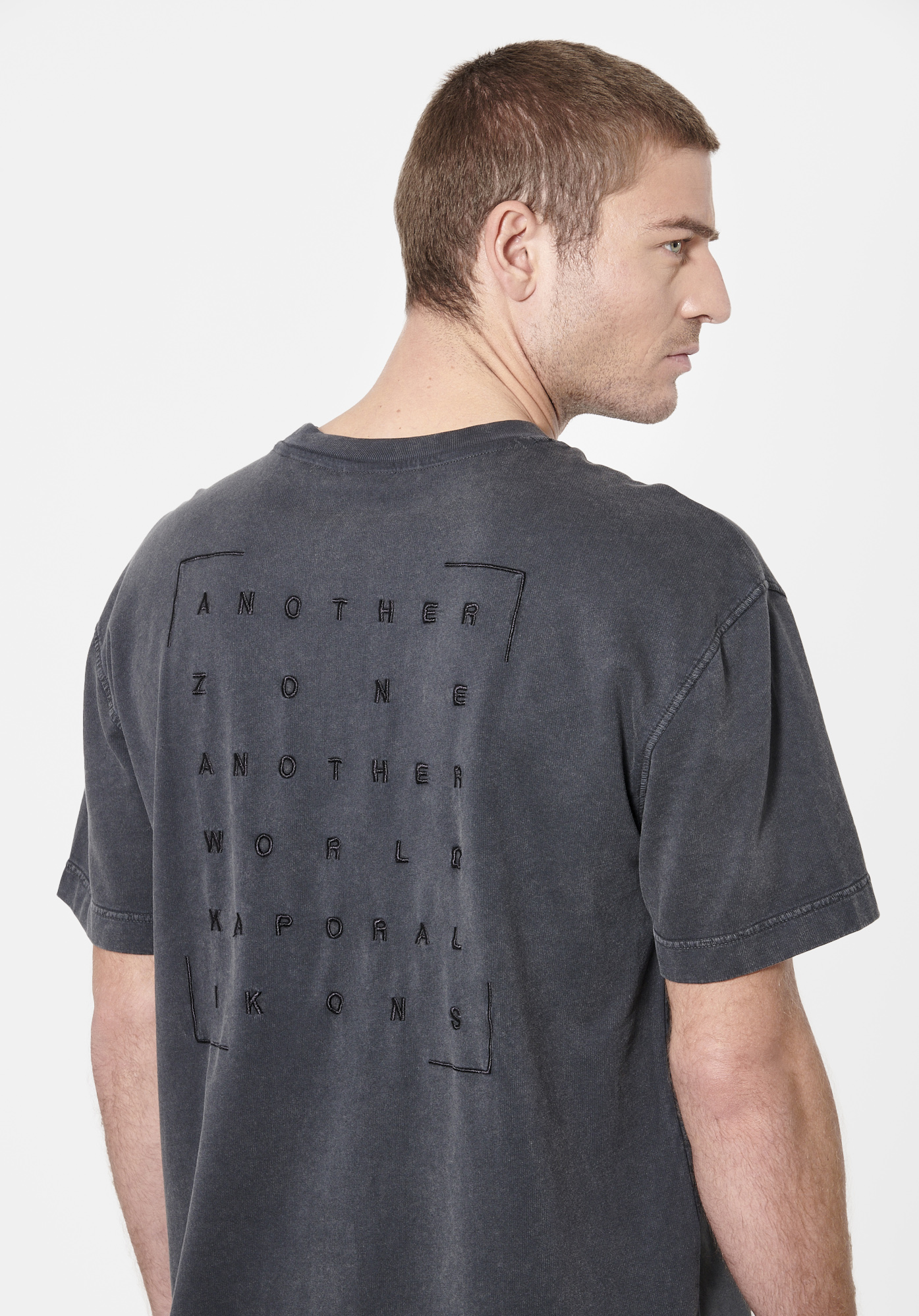 CALIX  T-shirt gris Homme en 100% coton
