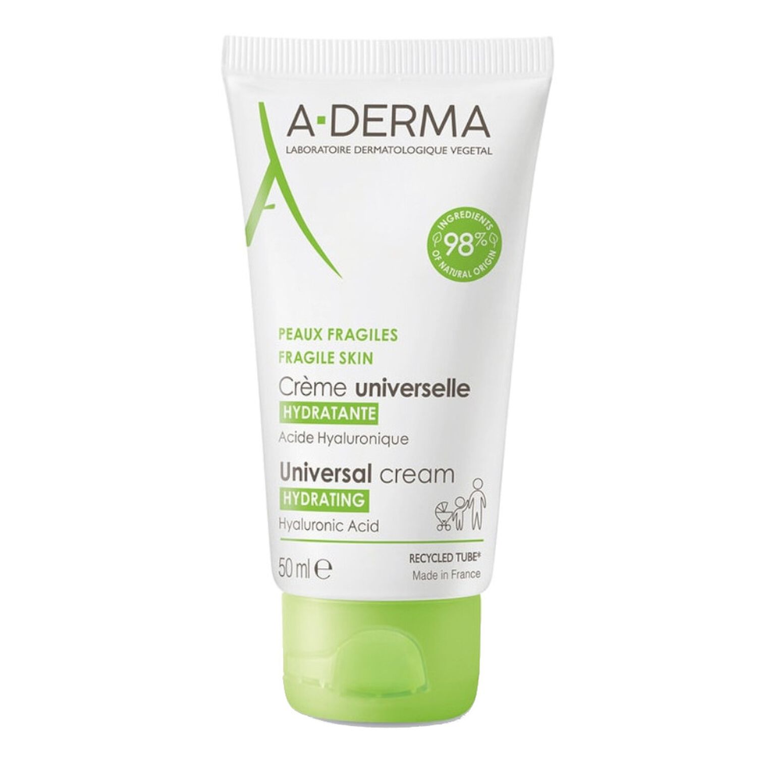 a-derma Crème Universelle Hydratante Acide Hyaluronique 50 ml