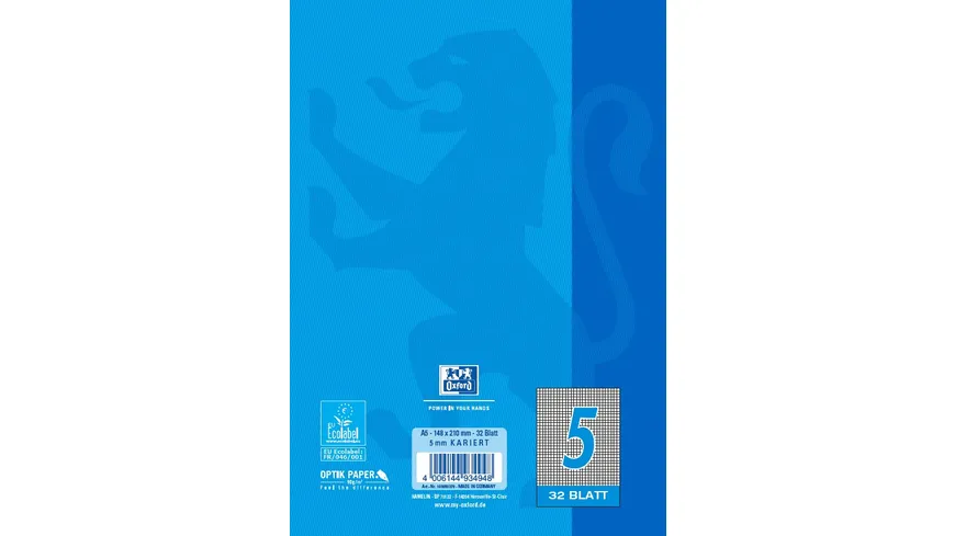 Oxford Heft A5 Lineatur 5 32 Blatt
