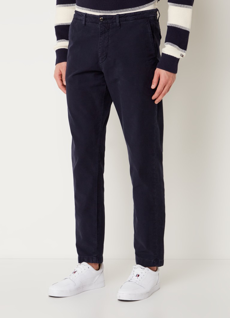 Pantaloni chino Tommy Hilfiger Harlem Slim Fit din gabardină cu buzunare laterale