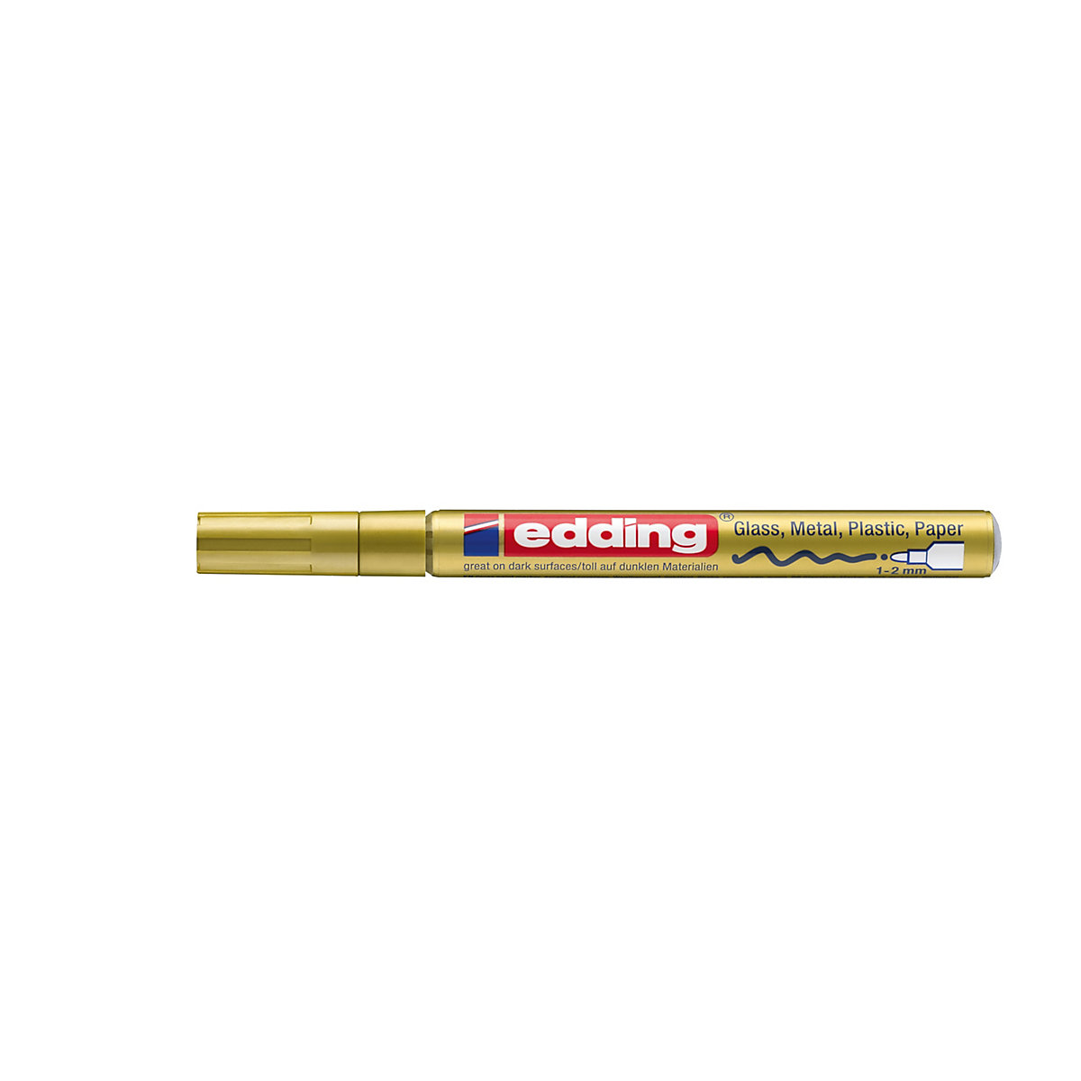 Glanzlackmarker 751 gold, Strichstärke: ca. 1-2 mm