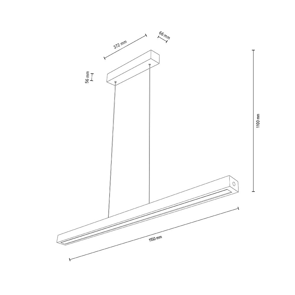 Pendelleuchte Valjevo 1-flg 115 cm