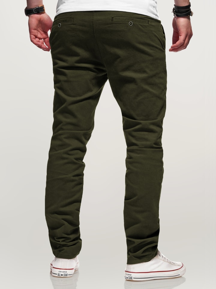 behype Chinohose Heritage in khaki günstig kaufen