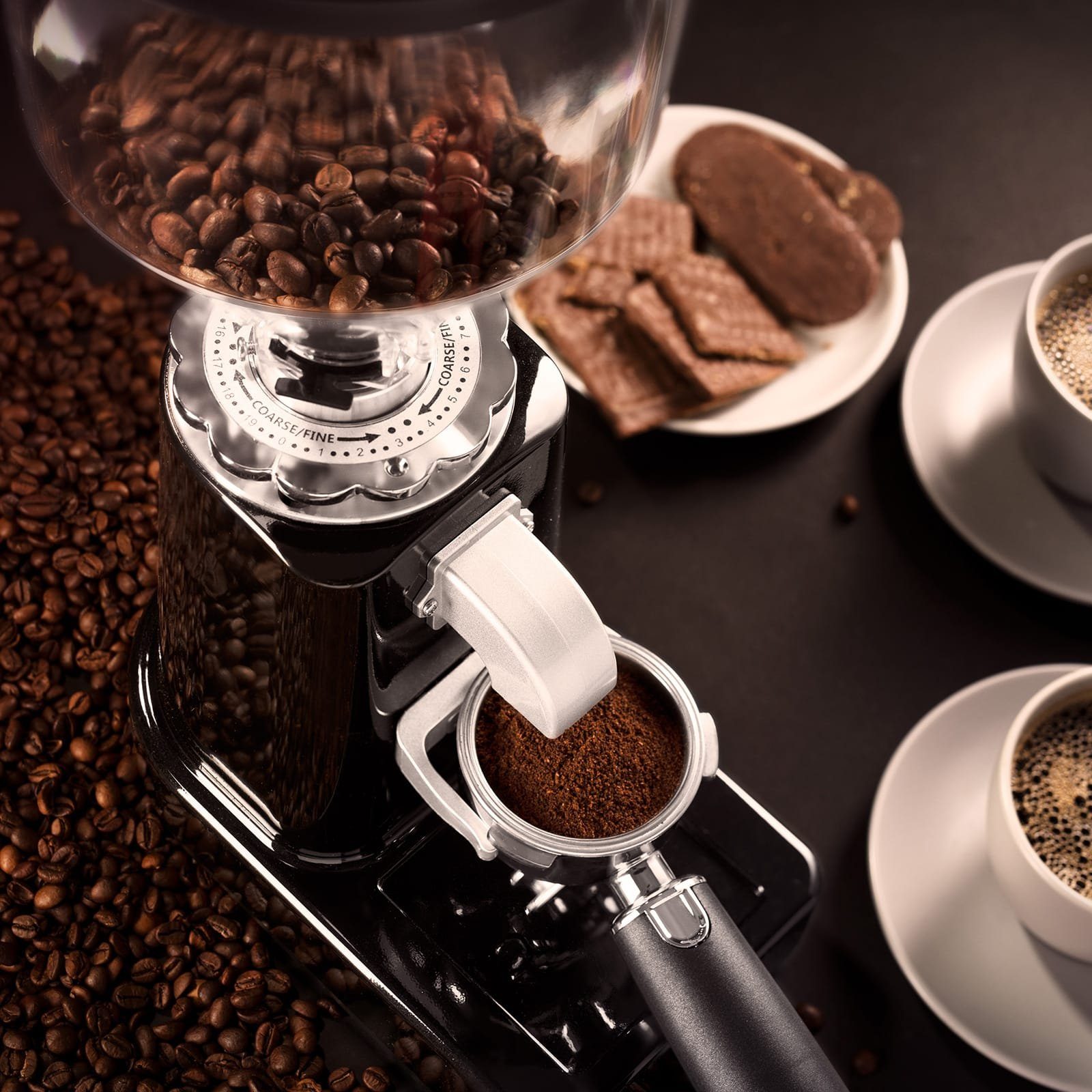 Royal Catering Kaffeemühle Kaffeemühle elektrisch Kaffee Mahl Maschine 200 W 1000 ml Kunststoff, 200 W
