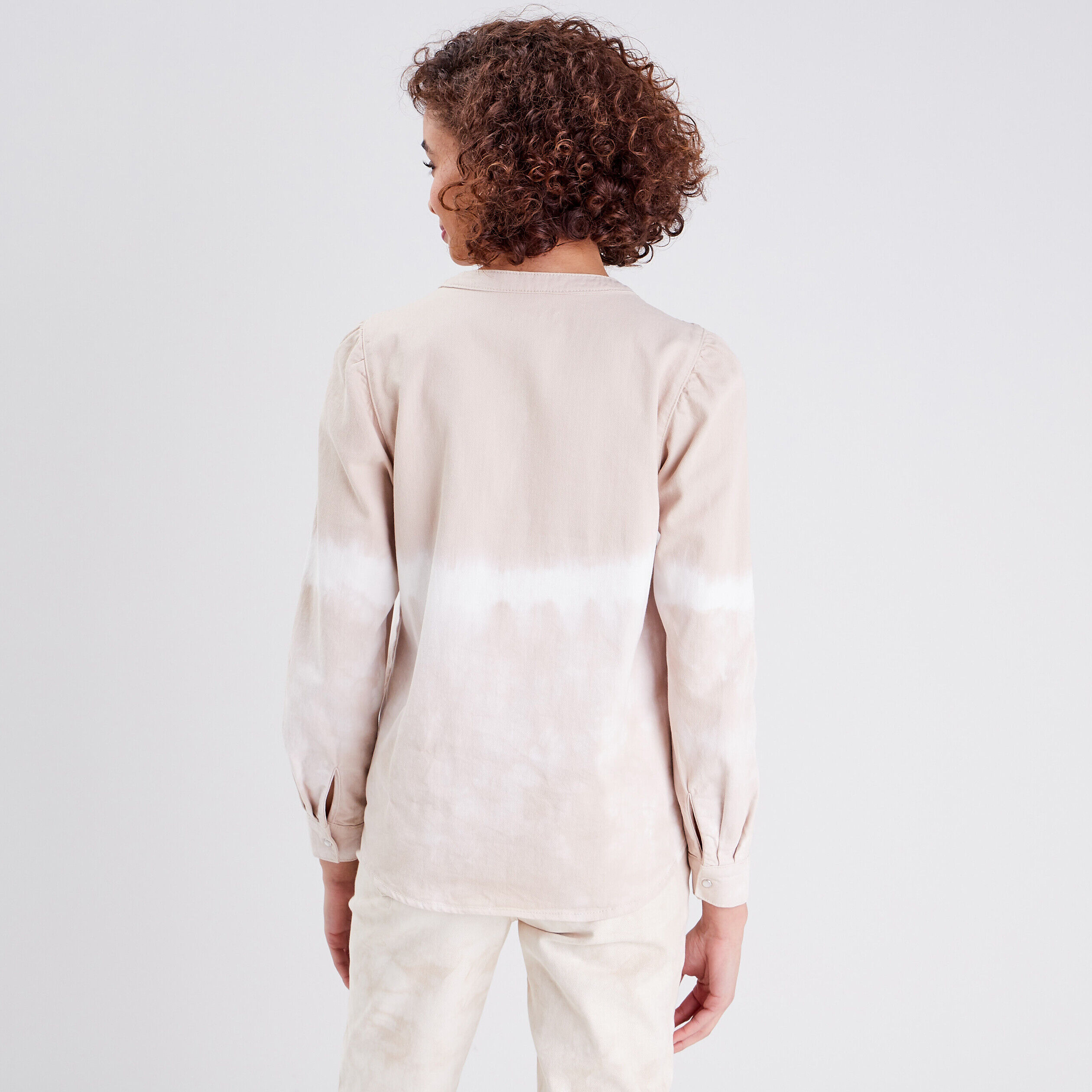 Chemise manches longues beige femme | Cache Cache