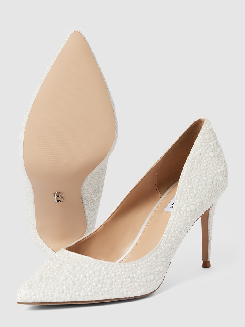 Pumps mit Zierperlen Modell 'LILLIE' in weiß