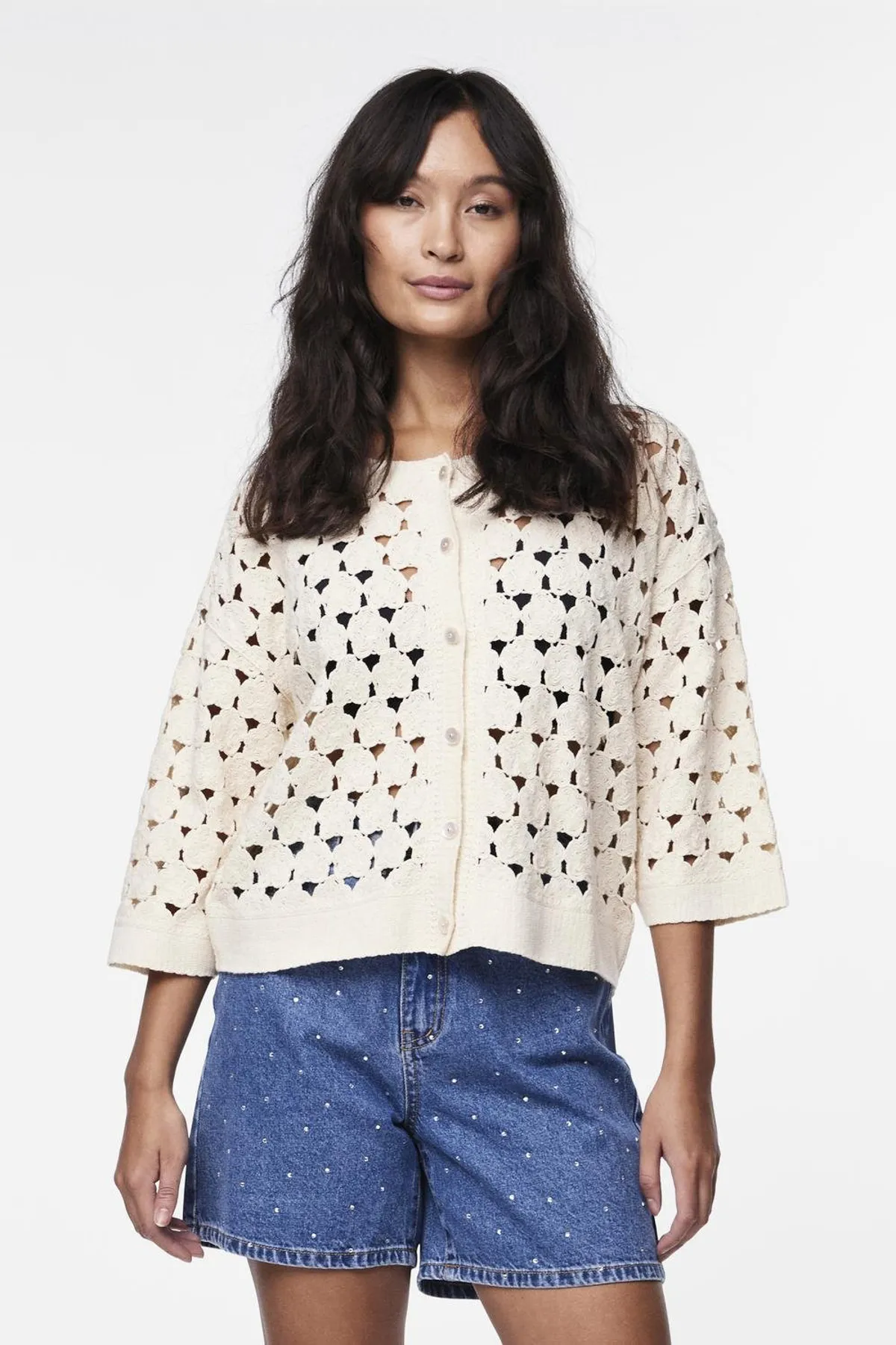 Y.A.S.  Strickjacke - Beige - Regular Fit