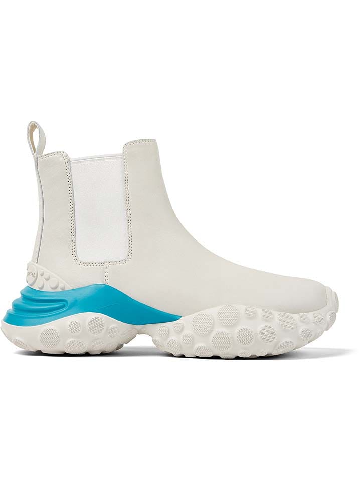 Camper Leder-Chelsea-Boots in Creme/ Türkis günstig kaufen