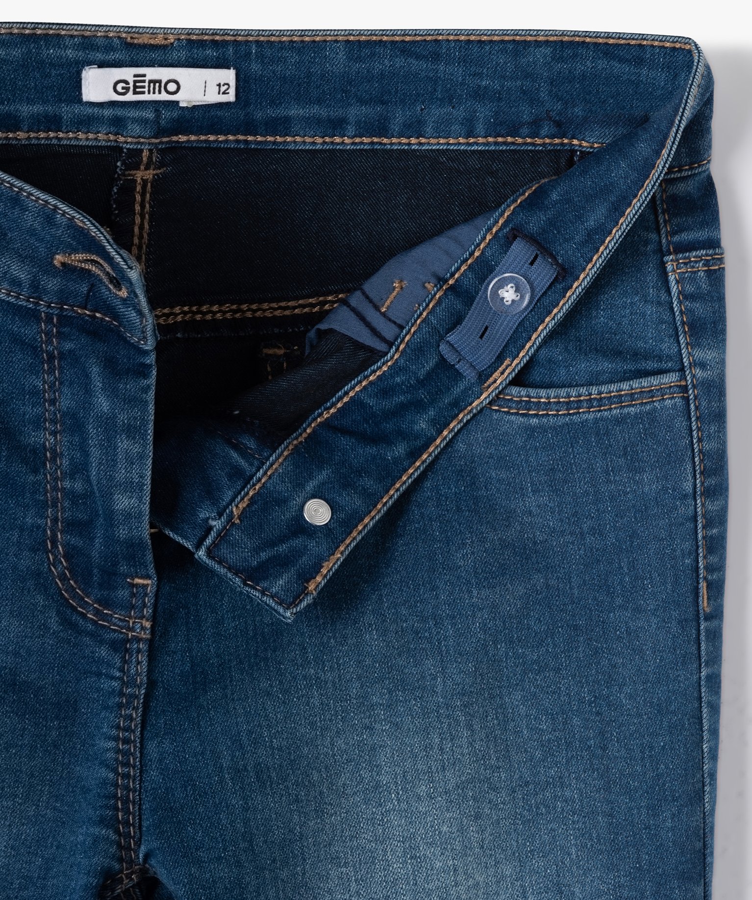 Jean fille coupe Slim ultra stretch stone | GEMO