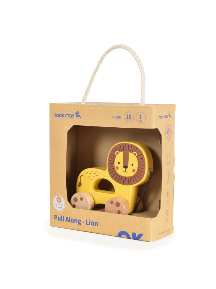 Tooky Toy Nachziehspielzeug Holztier in gelb günstig kaufen onesize