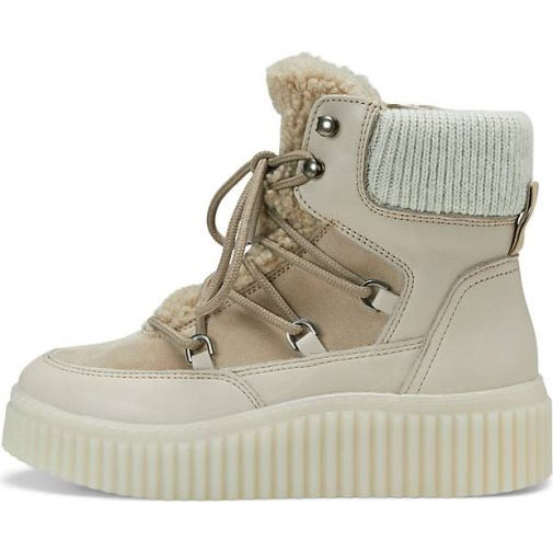 Marc O'Polo Schnürstiefel aus Leder-Textil-Mix
