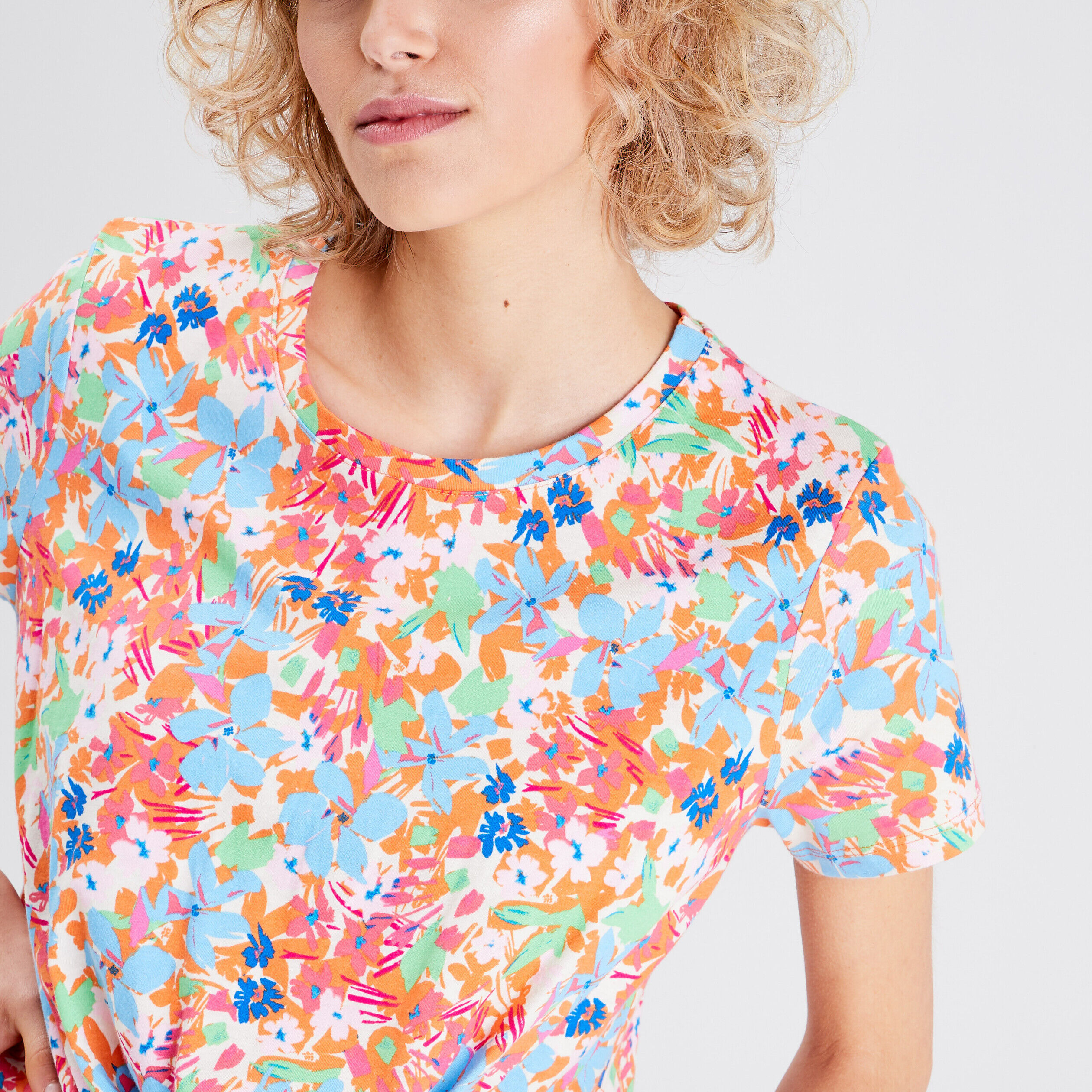 T-shirt manches courtes blanc femme | Cache Cache
