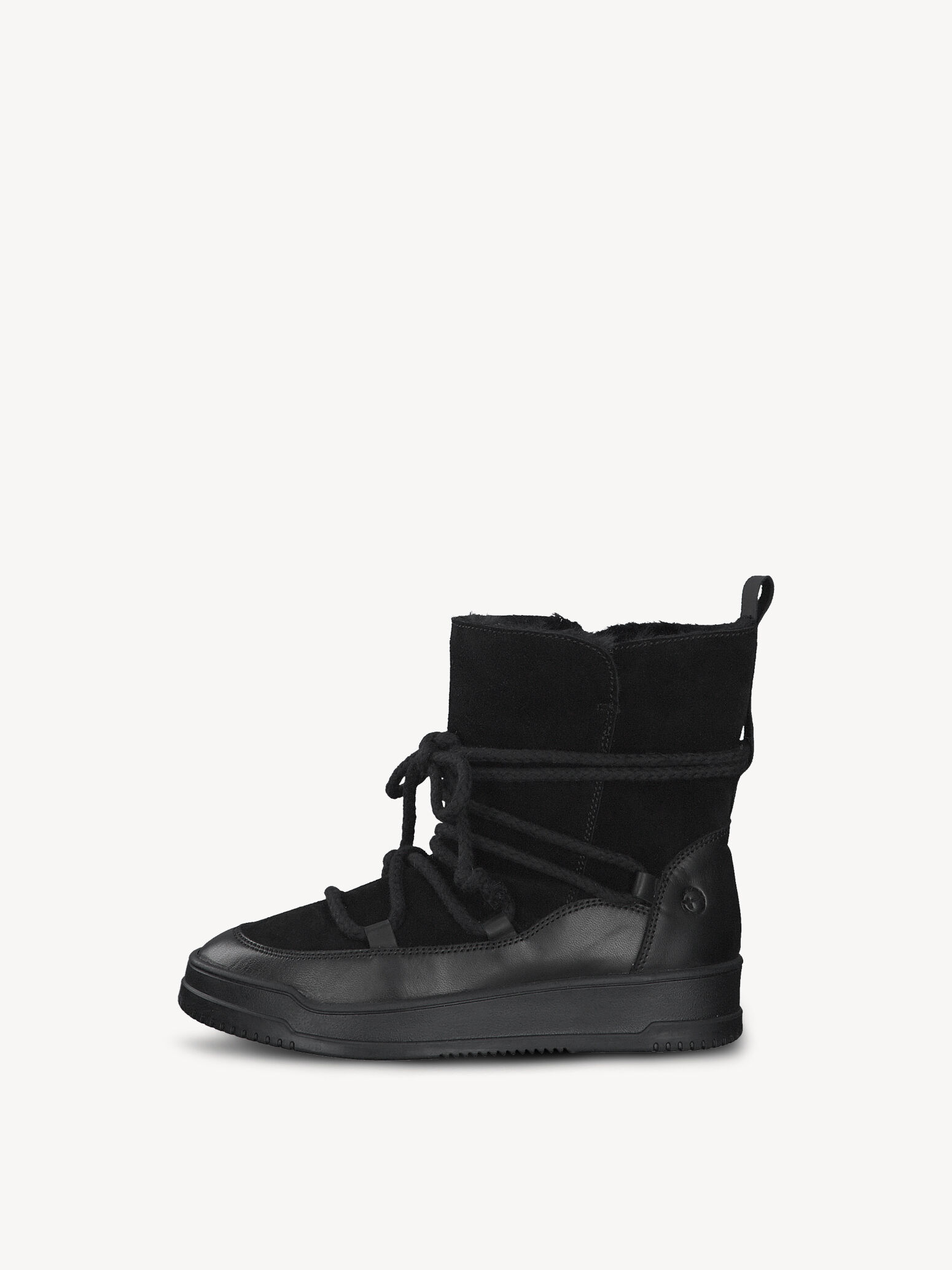 Bottine en cuir - noir doublure chaude